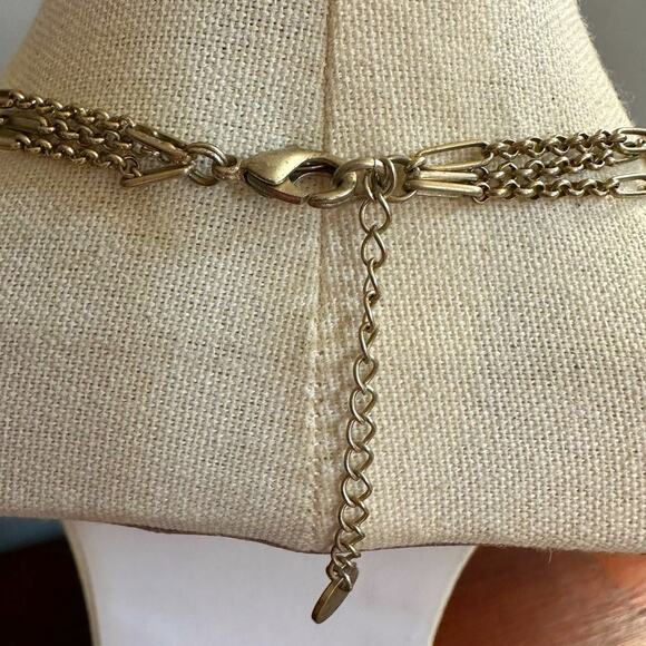 Talbots Necklace Multistrand Pearls Neutrals Taupe Cream Jewelry Preppy 20" Long - Picture 3 of 9